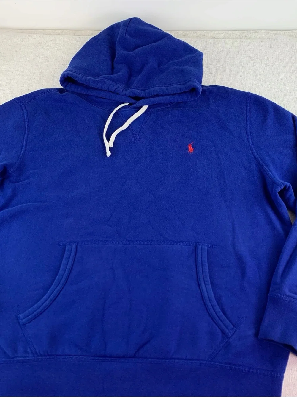 Polo by Ralph Lauren men's long sleeve Hooded Pullover Sweatshirt size L blue